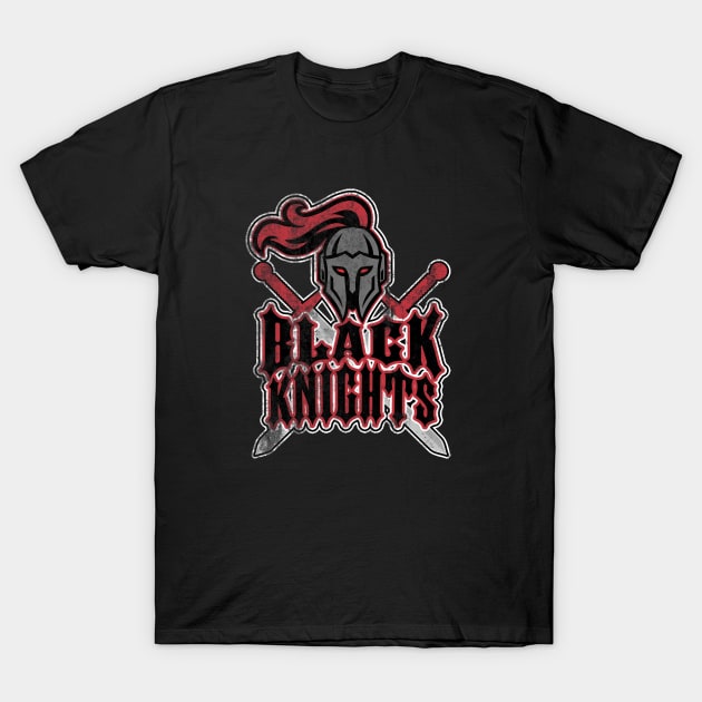 Black Knights, distressed T-Shirt by MonkeyKing